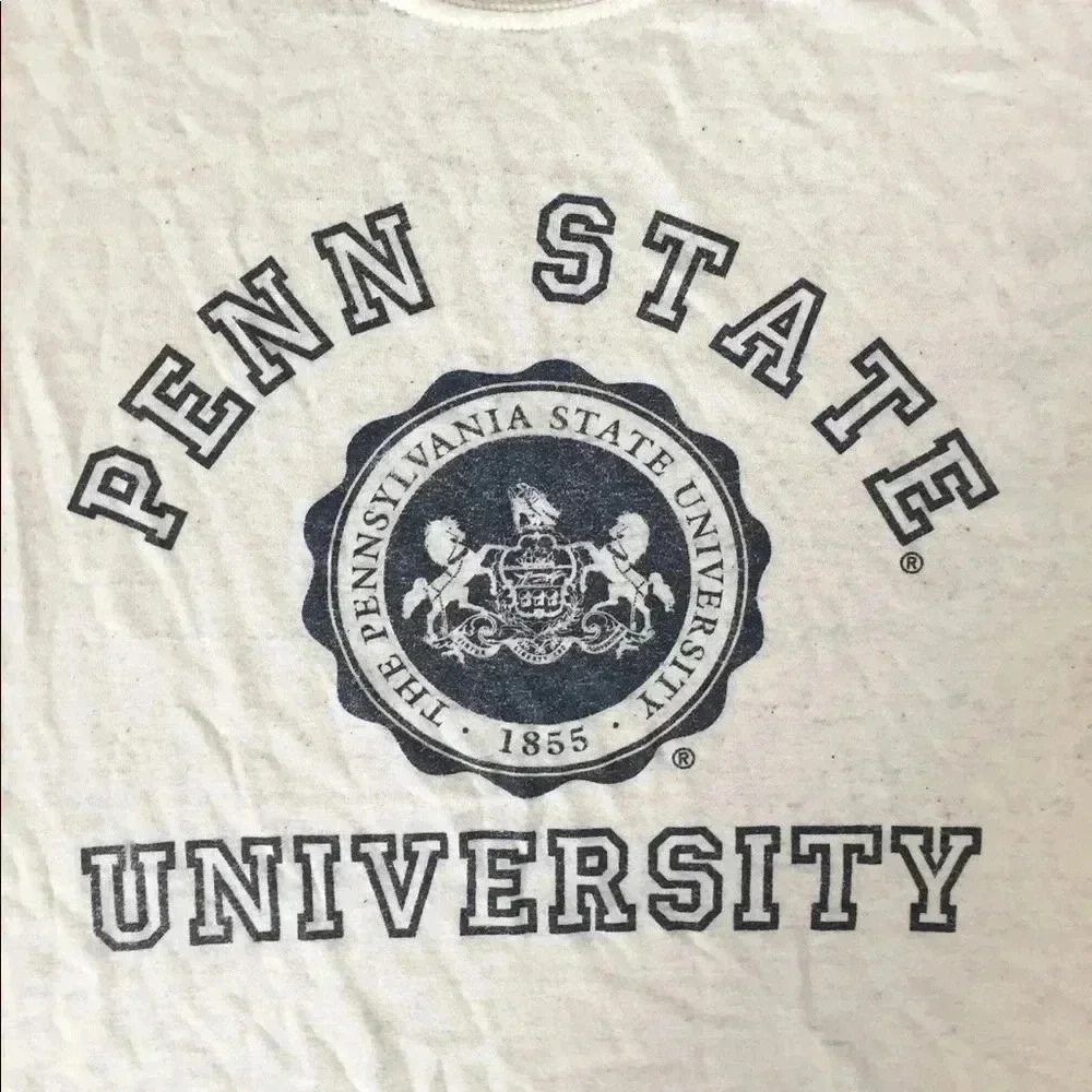Super thin Vintage 80's Penn State T Shirt size L - Picture 3 of 4